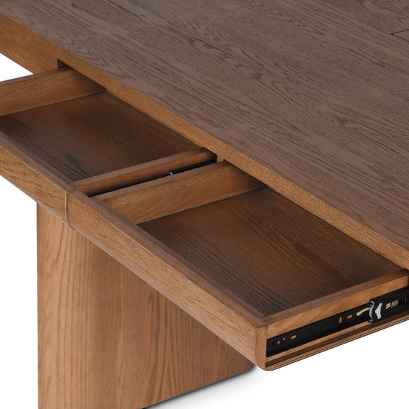 Ainsley Standing Desk - Amber Oak Thin Veneer
