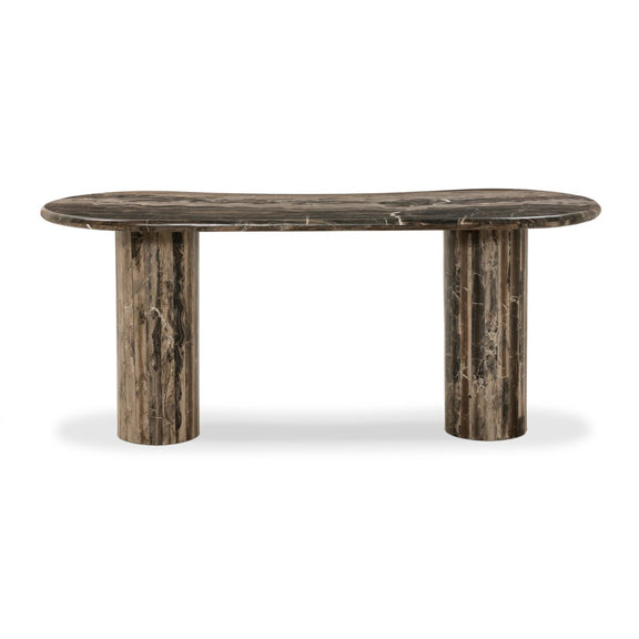 Ponce Desk - Rocky Brown Marble