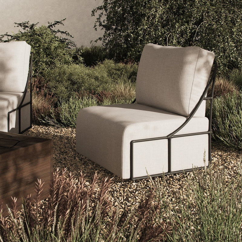 Enola Outdoor Swivel Chair - Vergo Cream