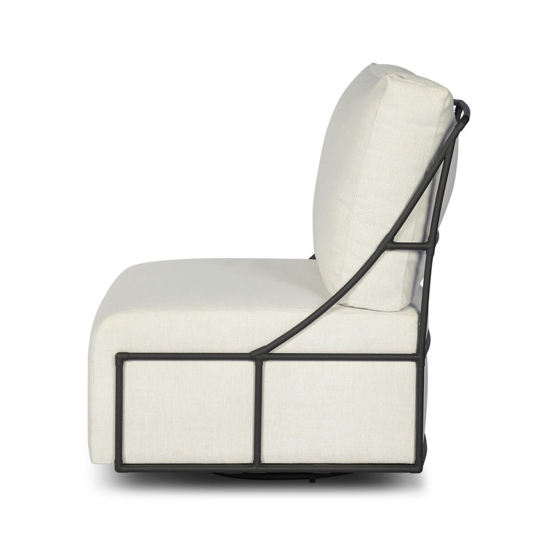 Enola Outdoor Swivel Chair - Vergo Cream