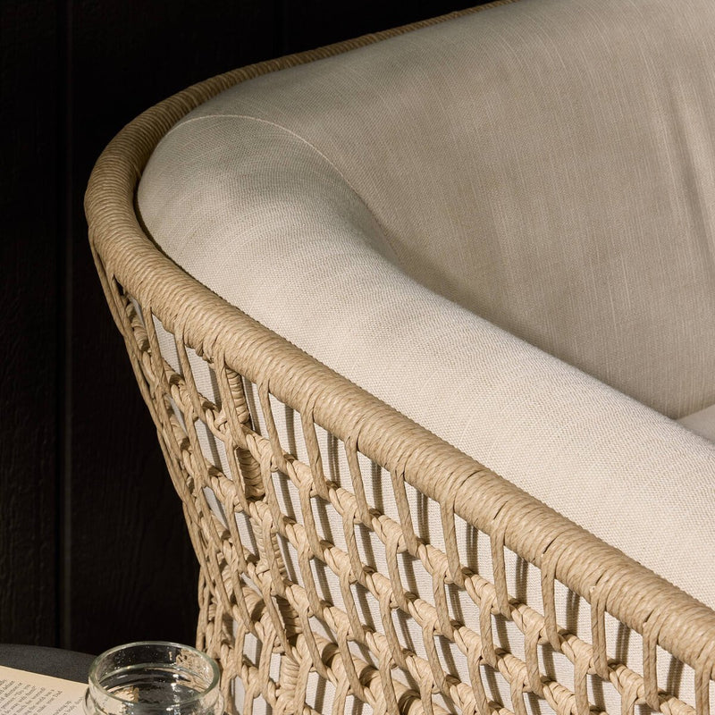 Emilian Outdoor Swivel Chair - Vergo Cream