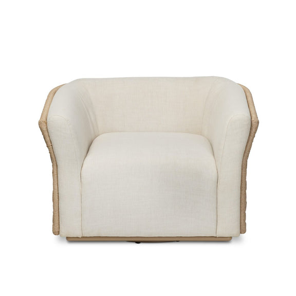 Emilian Outdoor Swivel Chair - Vergo Cream