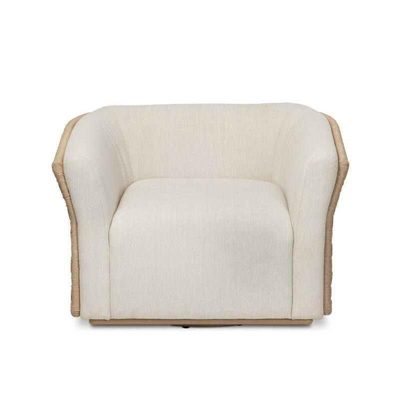 Emilian Outdoor Swivel Chair - Vergo Cream