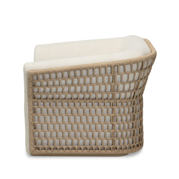 Emilian Outdoor Swivel Chair - Vergo Cream