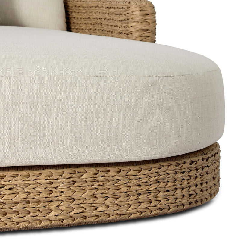Caney Outdoor Double Chaise - Vergo Cream