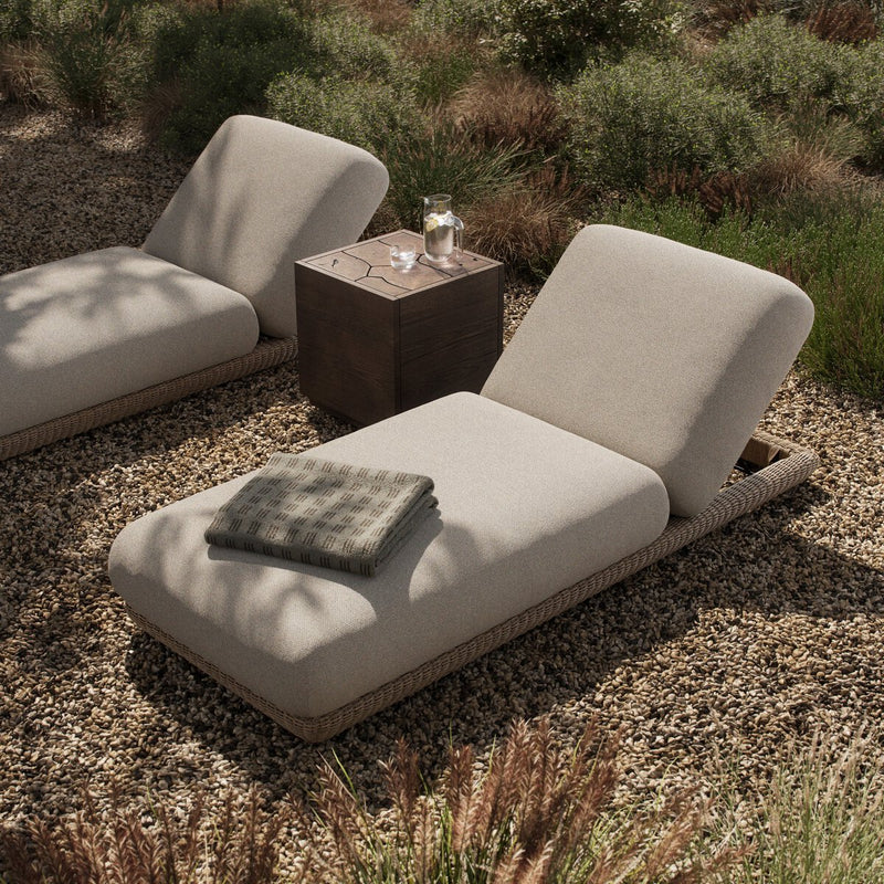 Evander Outdoor Chaise - Ramiro Ecru