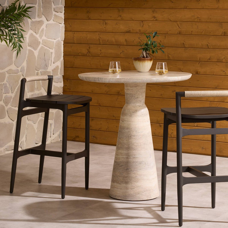 Baden Outdoor Metal Bar + Counter Stool - Vintage White