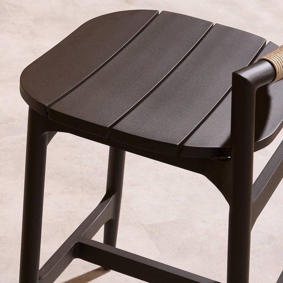 Baden Outdoor Metal Bar + Counter Stool - Vintage White