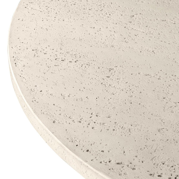 Varda Outdoor Dining Table 48" - Coarse Ivory Concrete