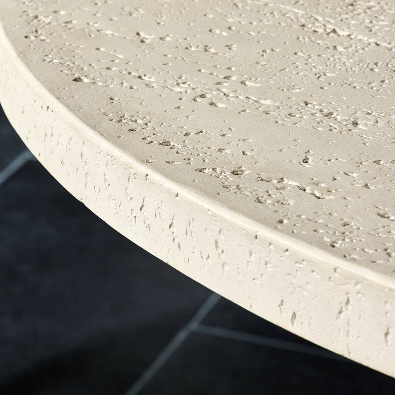 Varda Outdoor Dining Table 48" - Coarse Ivory Concrete
