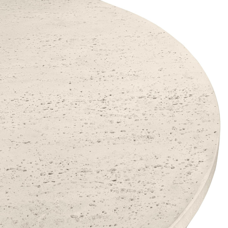 Varda Outdoor Dining Table 48" - Coarse Ivory Concrete