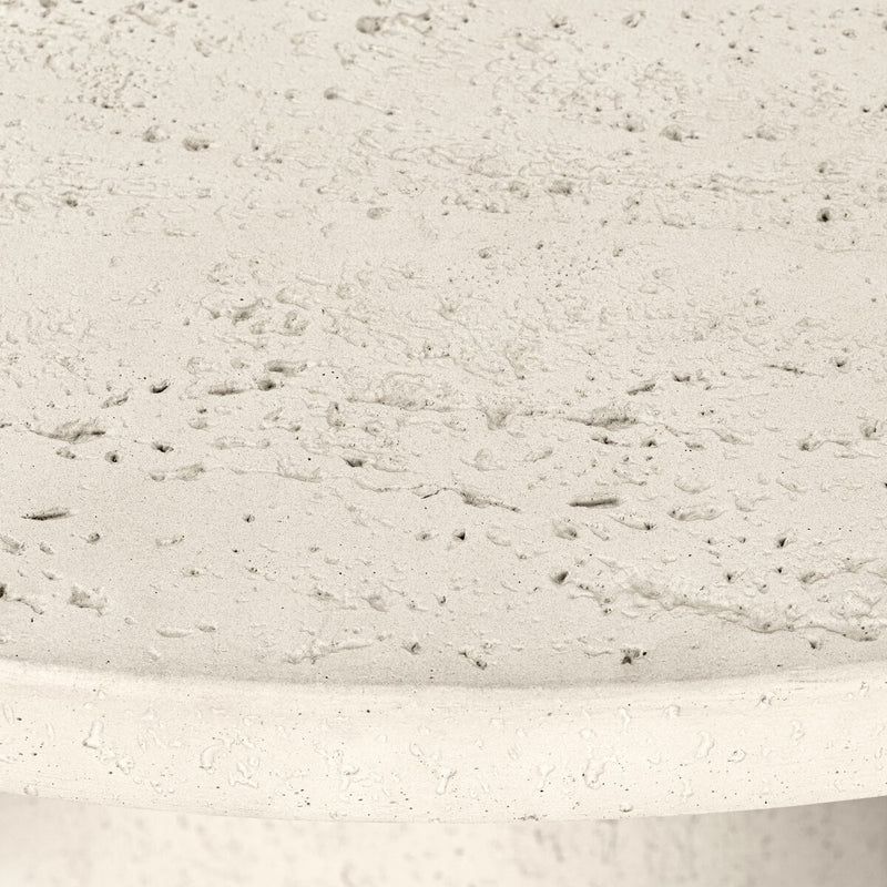 Varda Outdoor Dining Table 48" - Coarse Ivory Concrete