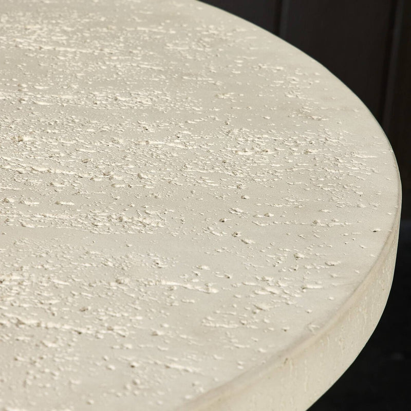 Varda Outdoor Dining Table 48" - Coarse Ivory Concrete