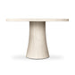 Varda Outdoor Dining Table 48" - Coarse Ivory Concrete