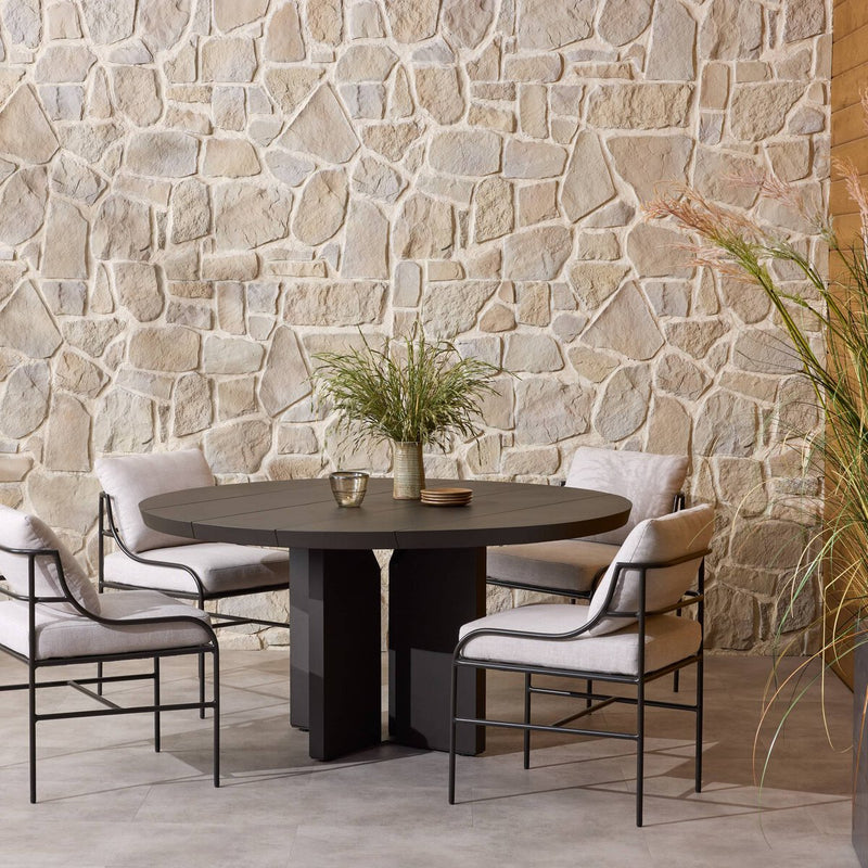 Ernest Outdoor Metal Dining Table-60"