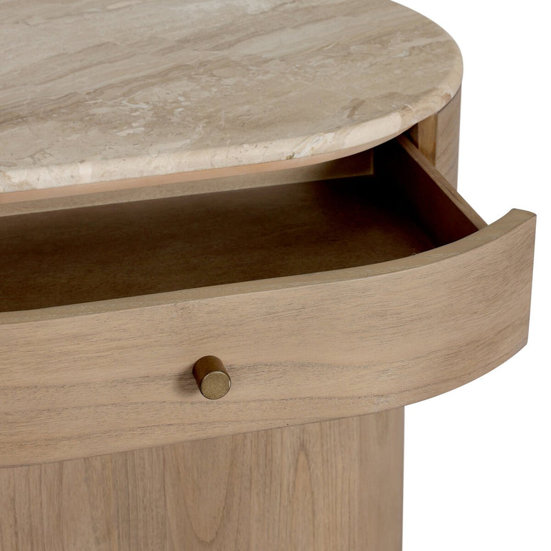 Lando Nightstand - Sand Marble