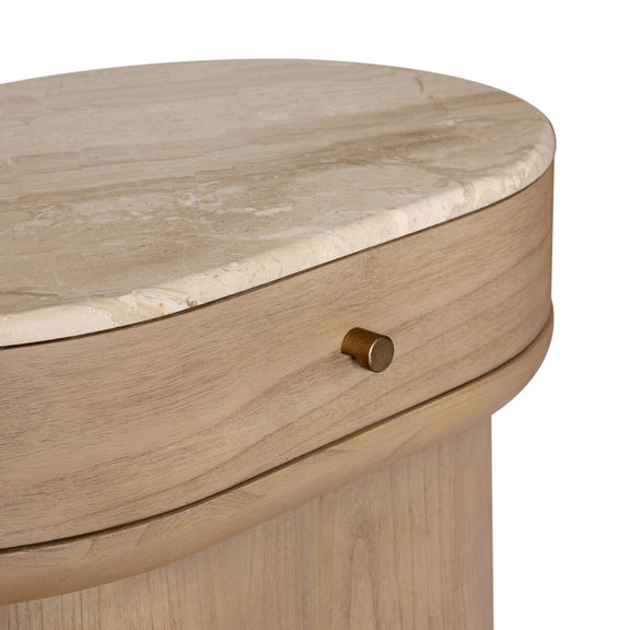 Lando Nightstand - Sand Marble