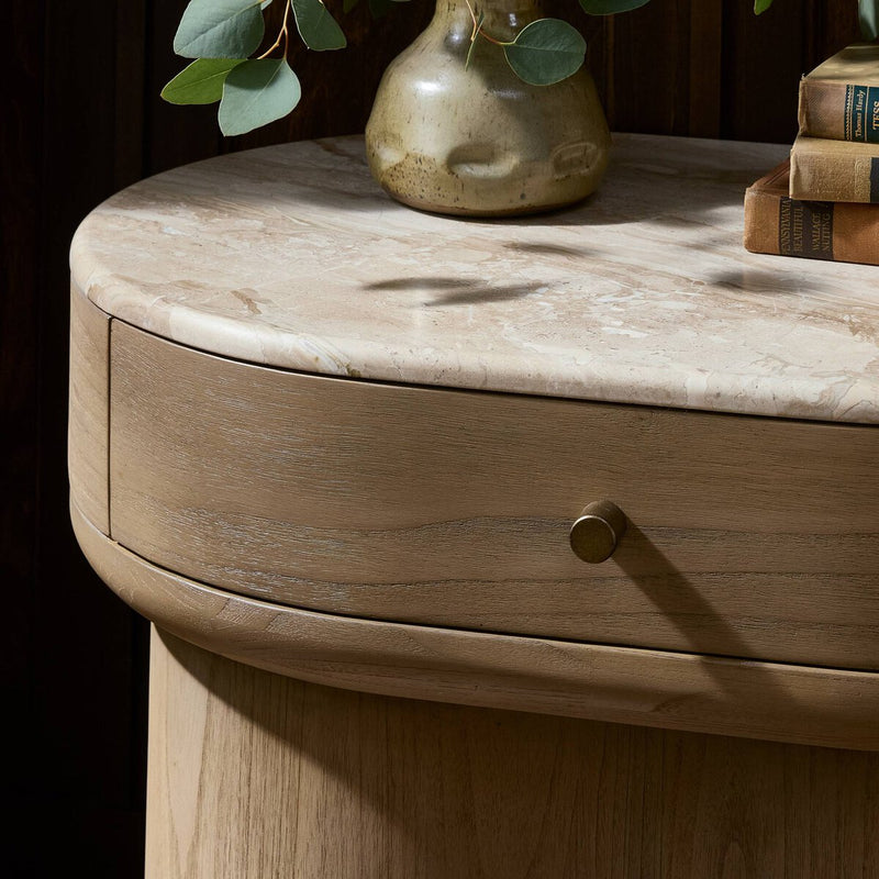Lando Nightstand - Sand Marble