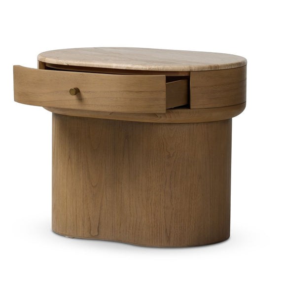 Lando Nightstand - Sand Marble