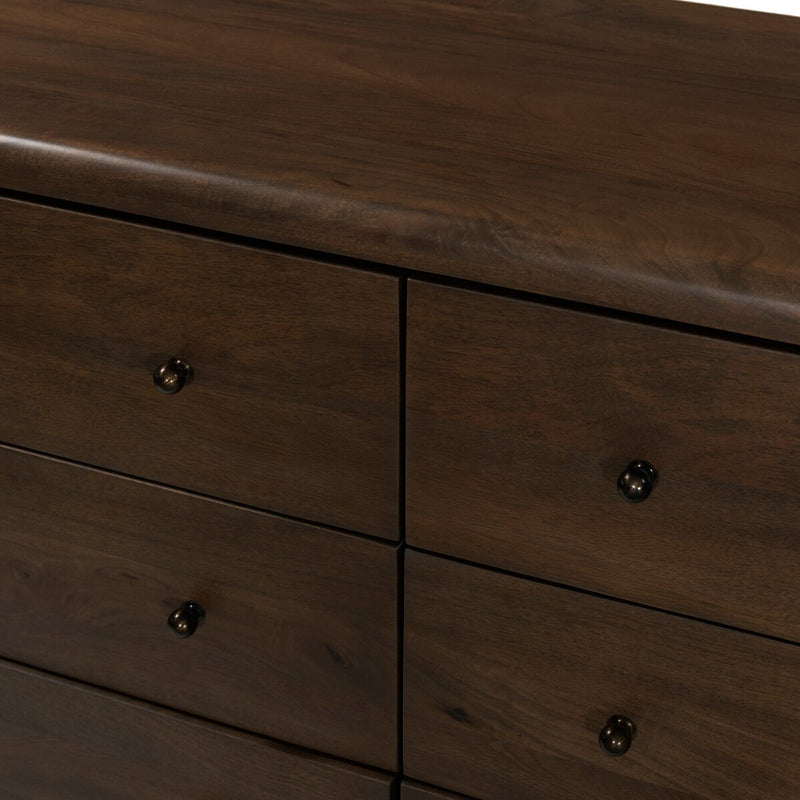 Eldrin 6 Drawer Dresser - Warm Brown Mango
