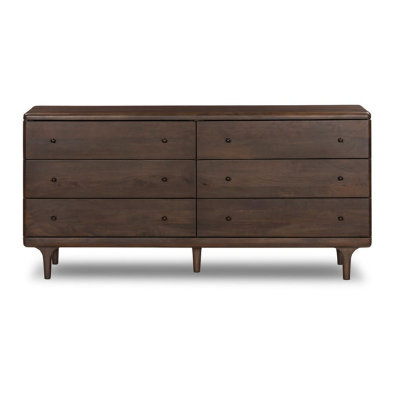 Eldrin 6 Drawer Dresser - Warm Brown Mango
