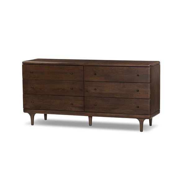 Eldrin 6 Drawer Dresser - Warm Brown Mango