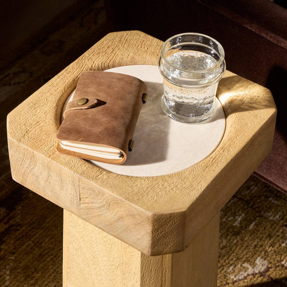Rumi End Table - Light Natural Mango