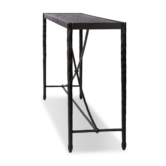 Jade Console Table - Textured Bronze