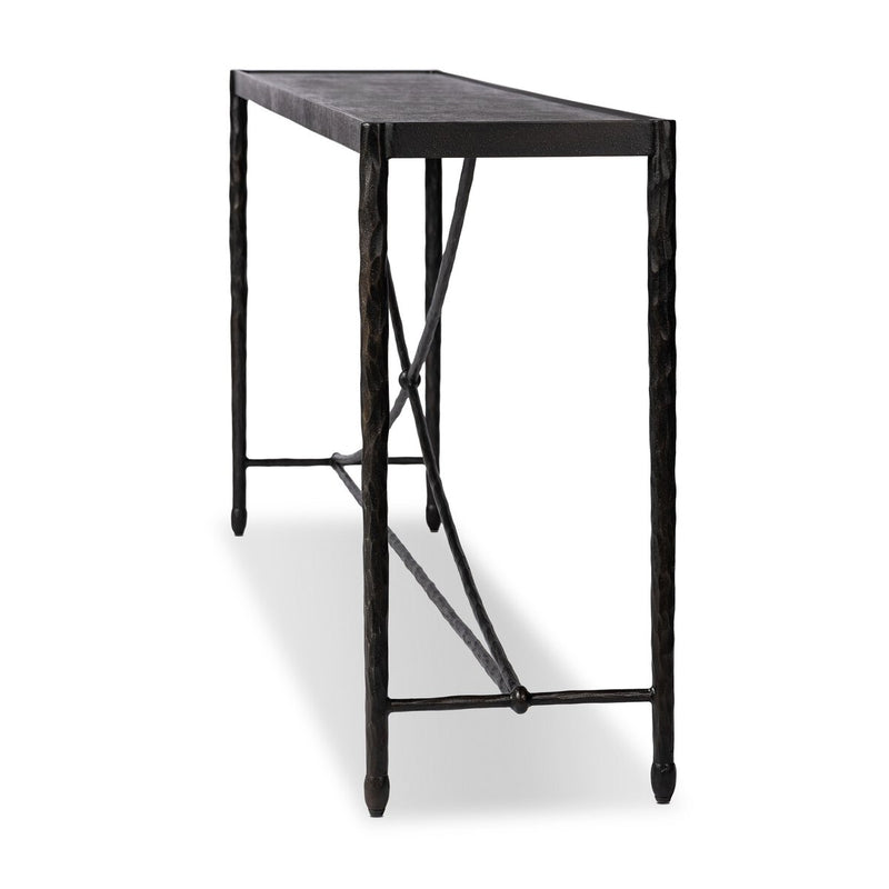 Jade Console Table - Textured Bronze