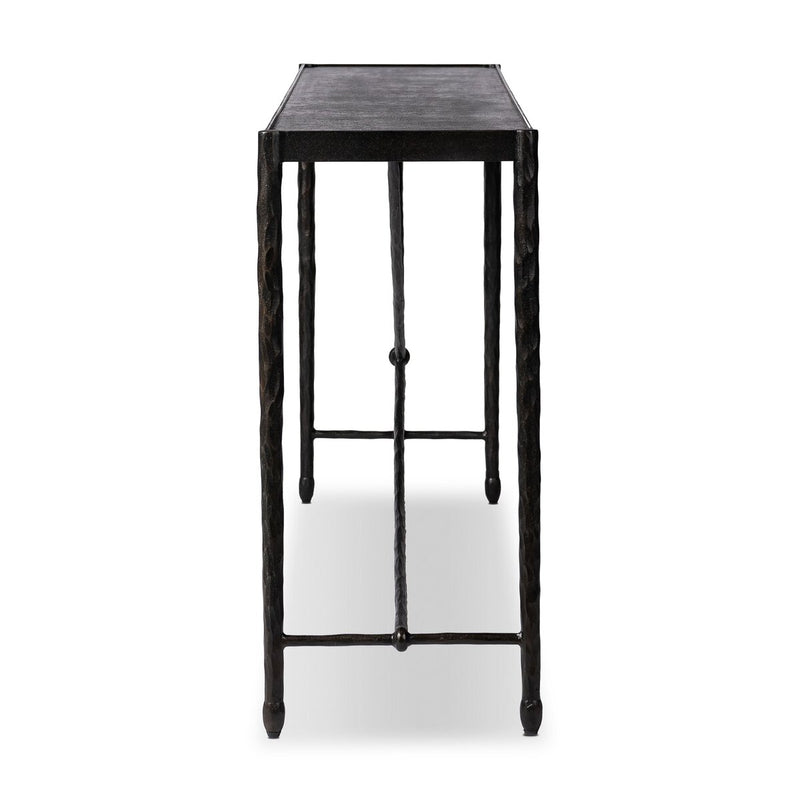 Jade Console Table - Textured Bronze