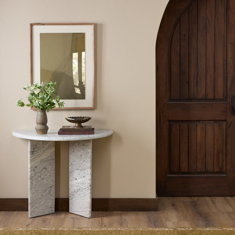 Kai Console Table - Light Grey Onyx
