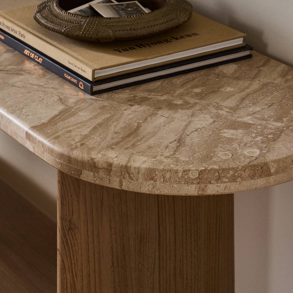 Terry Console Table - Sand Marble