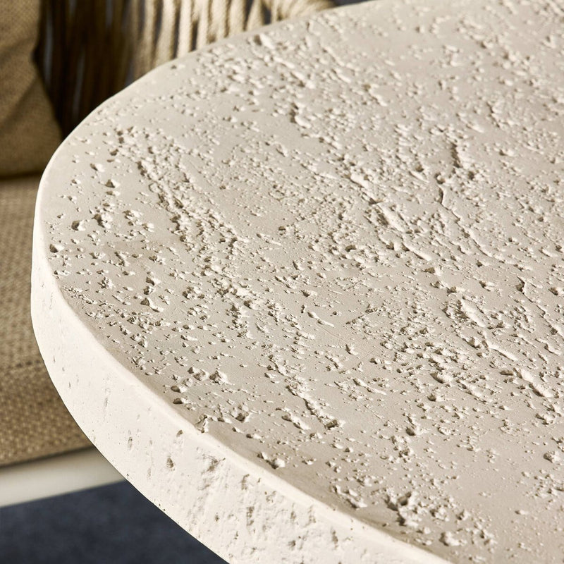 Varda Outdoor Bar + Counter Table - Coarse Ivory Concrete