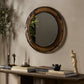 Ayano Small Round Mirror - Smoked Brown Cast Glass
