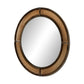 Ayano Small Round Mirror - Smoked Brown Cast Glass
