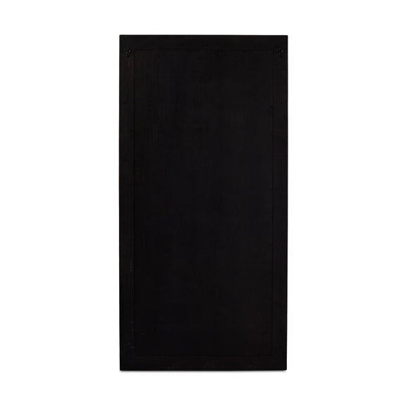 Velaz Floor Mirror - Distressed Black Oak Veneer