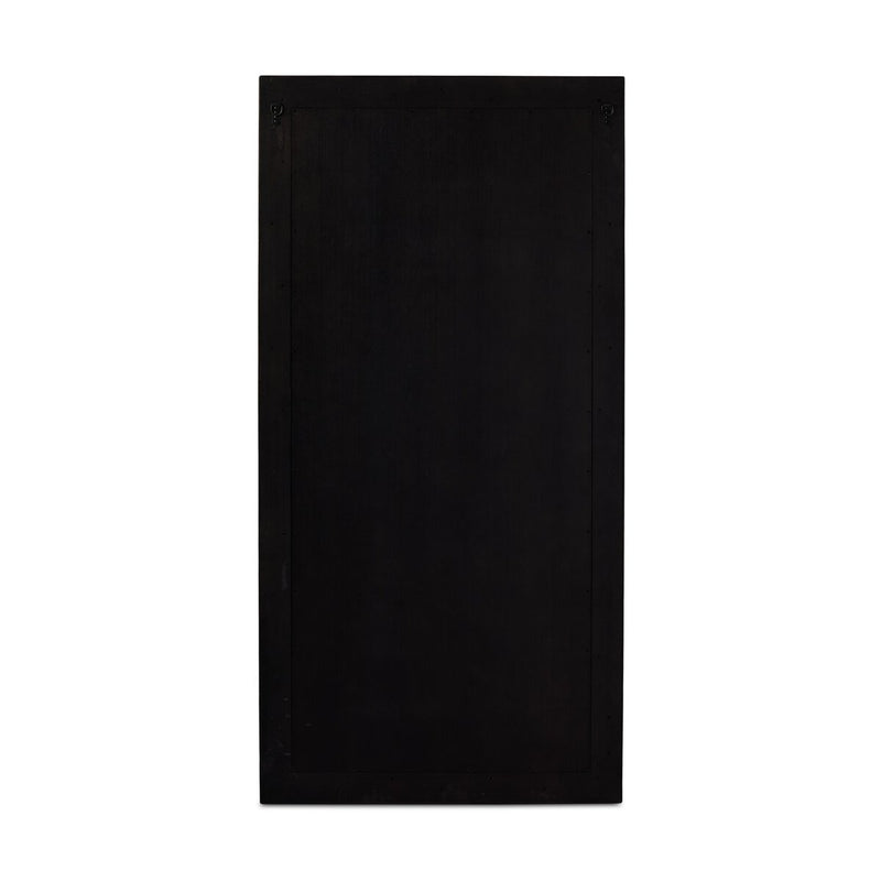 Velaz Floor Mirror - Distressed Black Oak Veneer