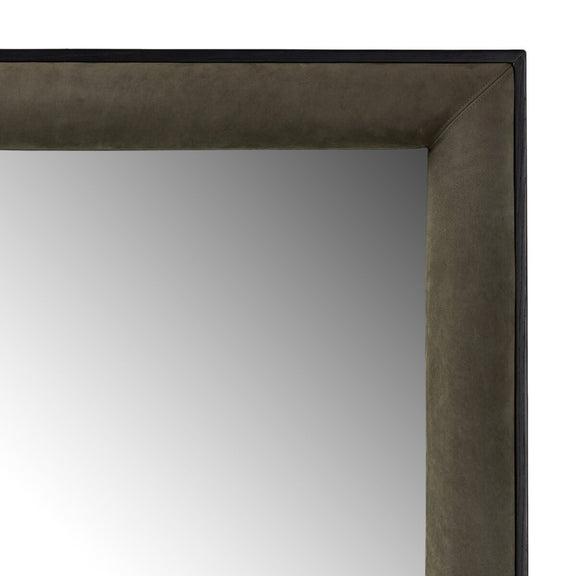 Velaz Floor Mirror - Distressed Black Oak Veneer