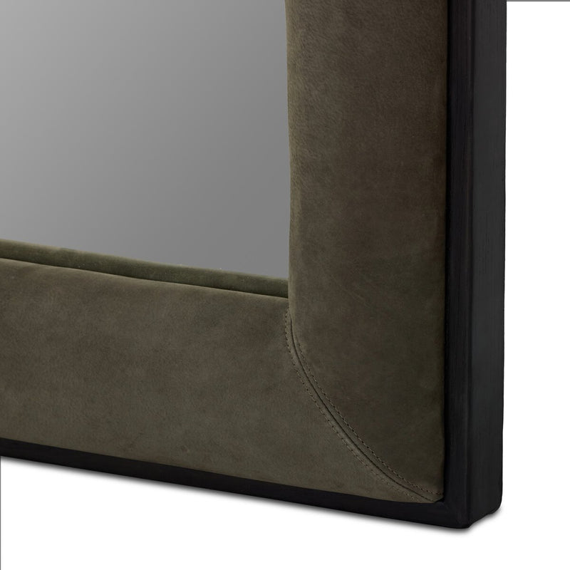 Velaz Floor Mirror - Distressed Black Oak Veneer