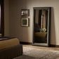 Velaz Floor Mirror - Distressed Black Oak Veneer