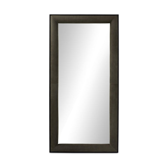 Velaz Floor Mirror - Distressed Black Oak Veneer