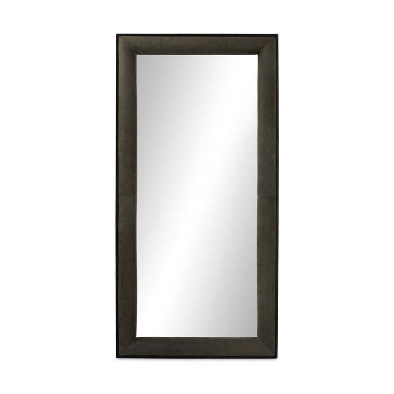 Velaz Floor Mirror - Distressed Black Oak Veneer