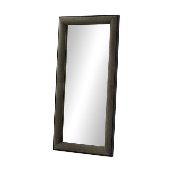 Velaz Floor Mirror - Distressed Black Oak Veneer