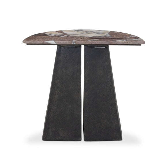 Valentina End Table - Textured Smoke And Russet