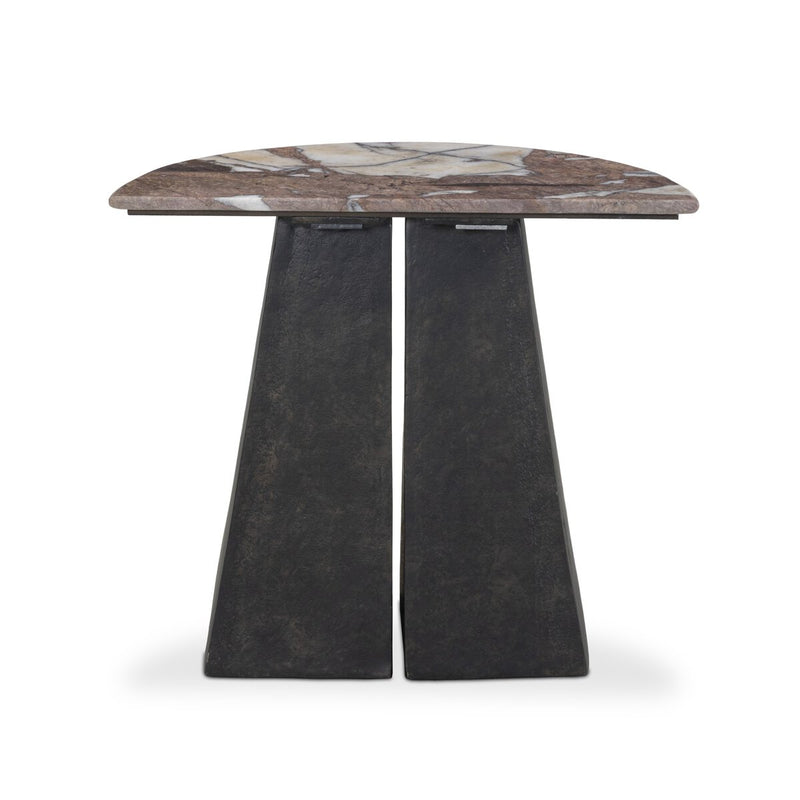 Valentina End Table - Textured Smoke And Russet