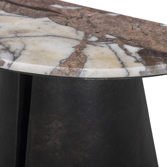 Valentina End Table - Textured Smoke And Russet