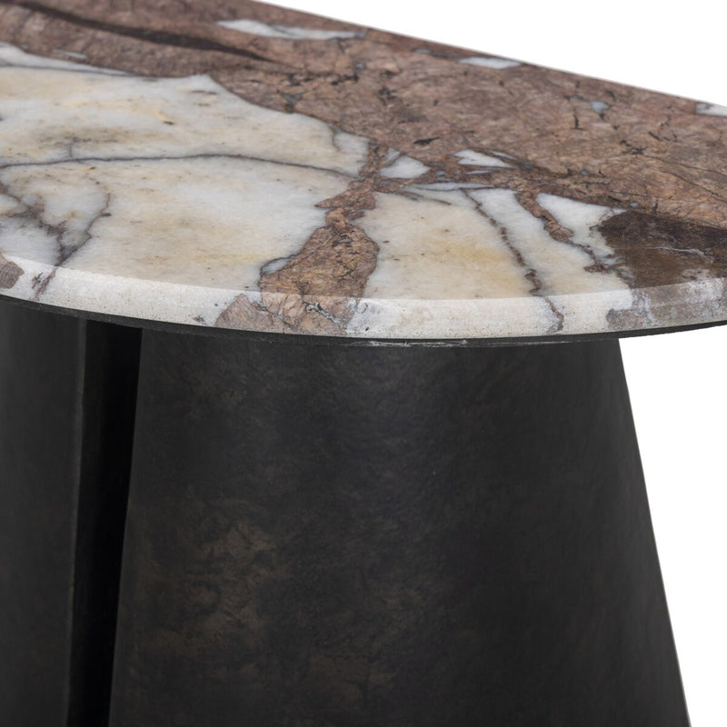 Valentina End Table - Textured Smoke And Russet