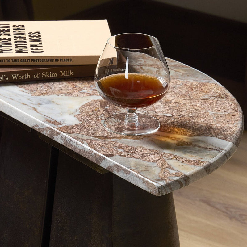 Valentina End Table - Textured Smoke And Russet