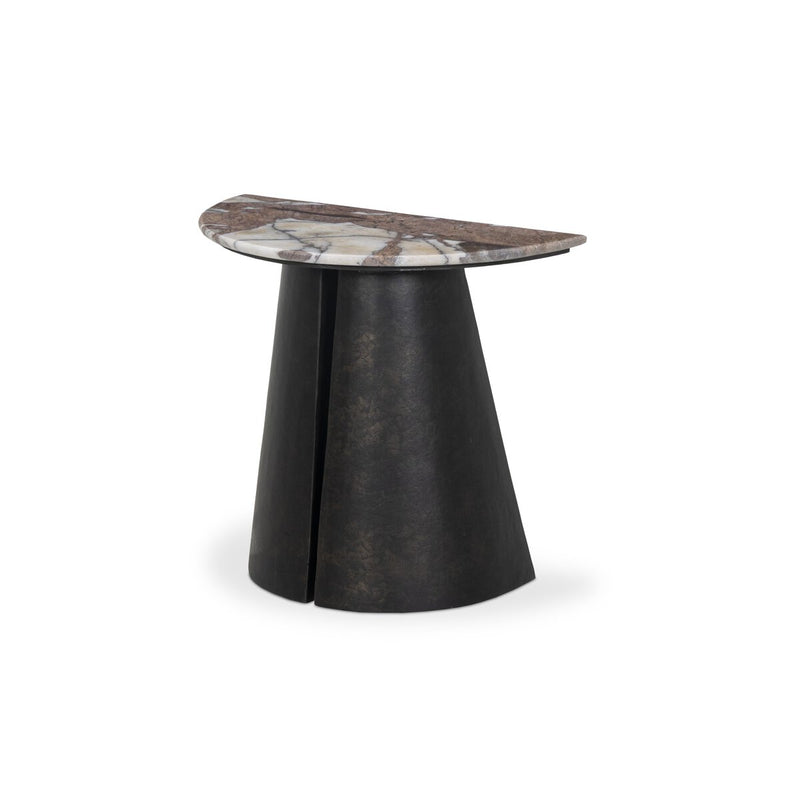 Valentina End Table - Textured Smoke And Russet