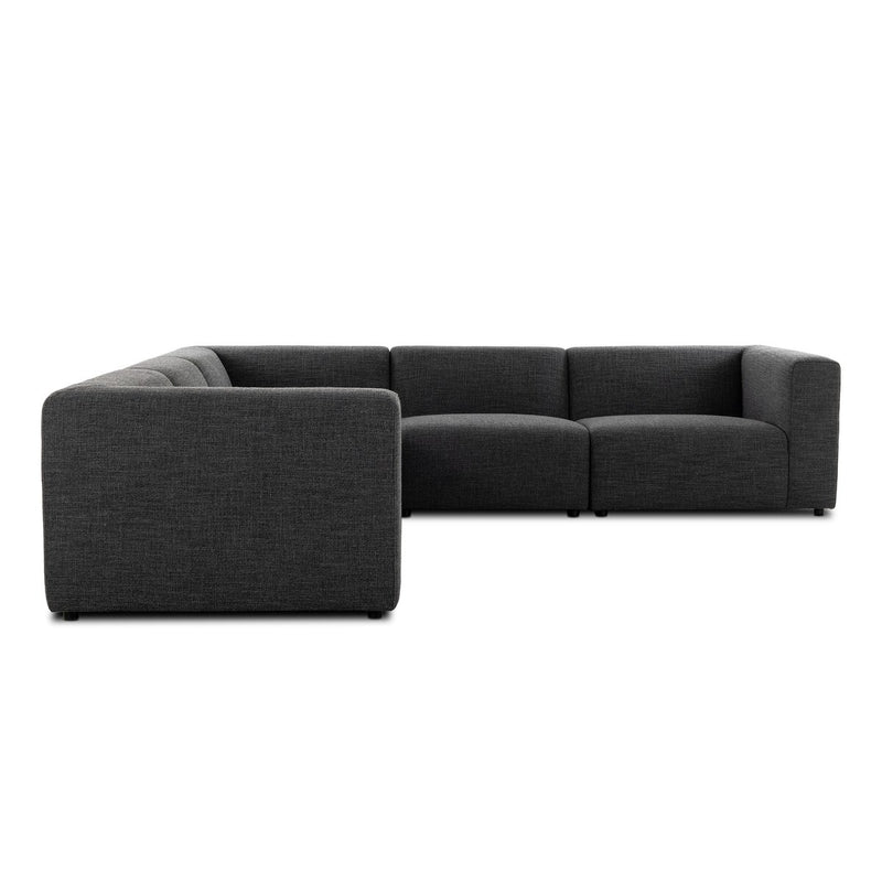 Lawndale 5-Piece Sectional - Saxon Charcoal